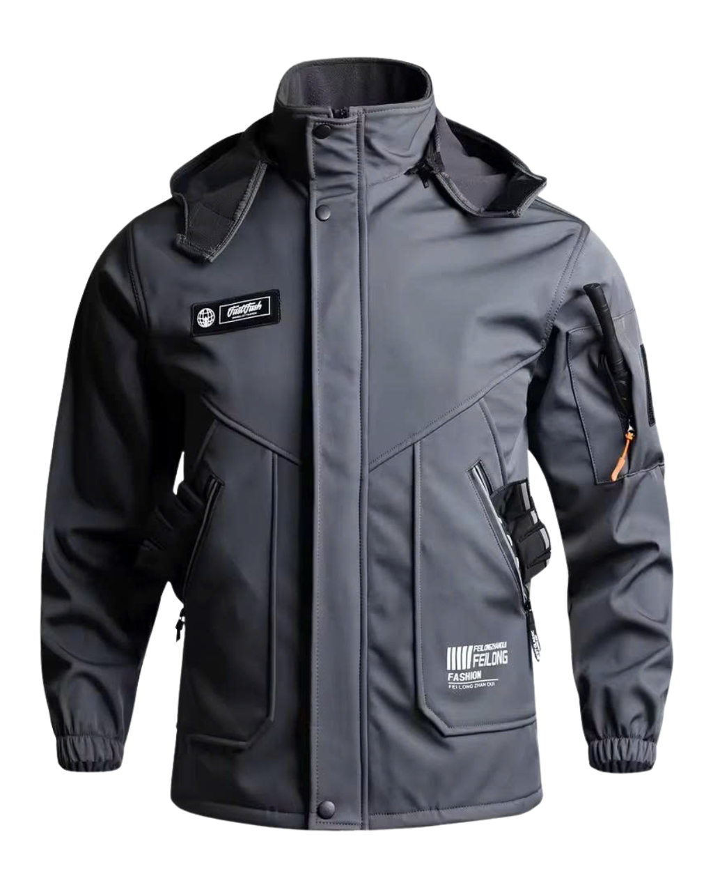 Men 2-Piece Tactical Hooded Jacket & Cargo Pants Outdoor Suit