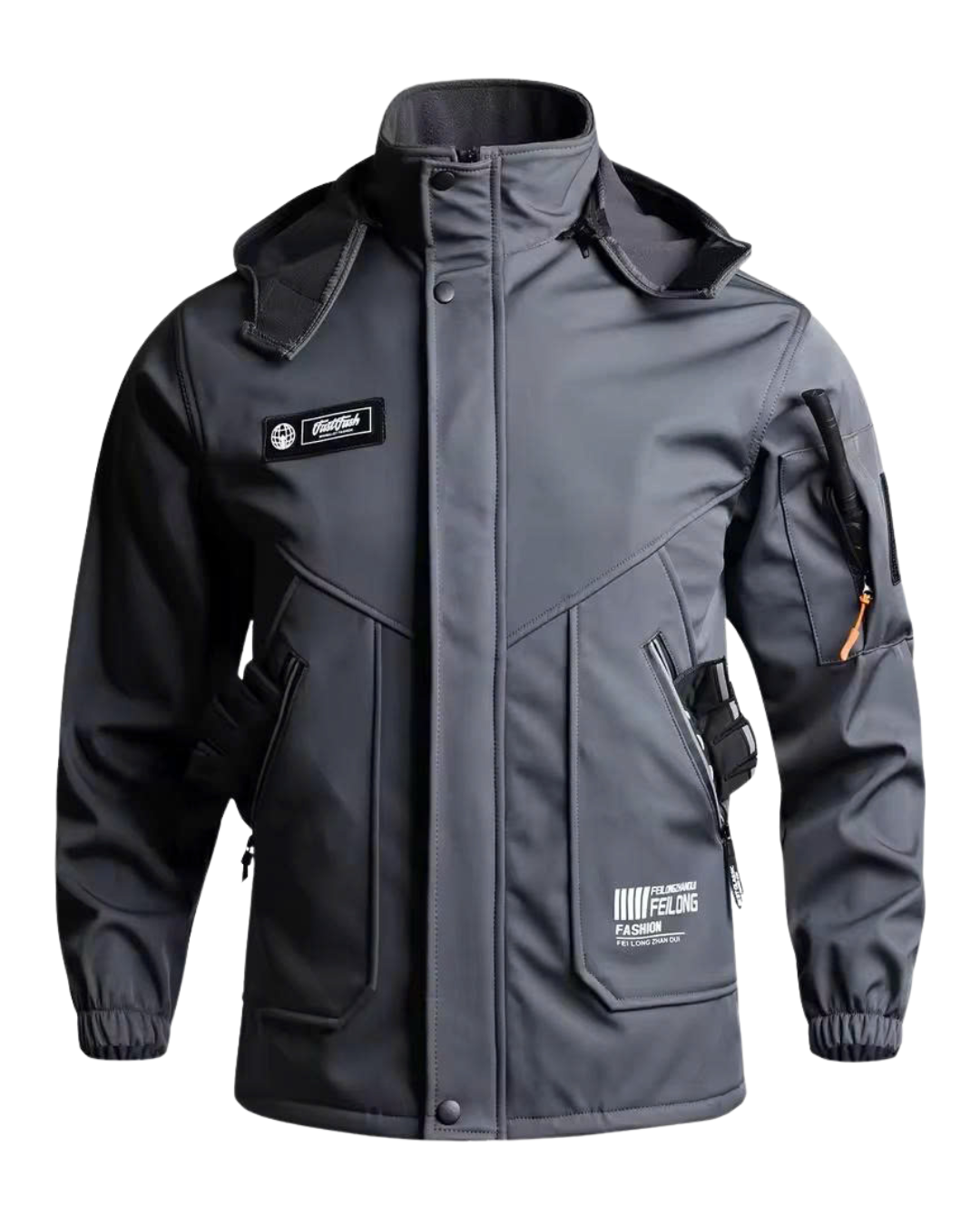 Men 2-Piece Tactical Hooded Jacket & Cargo Pants Outdoor Suit