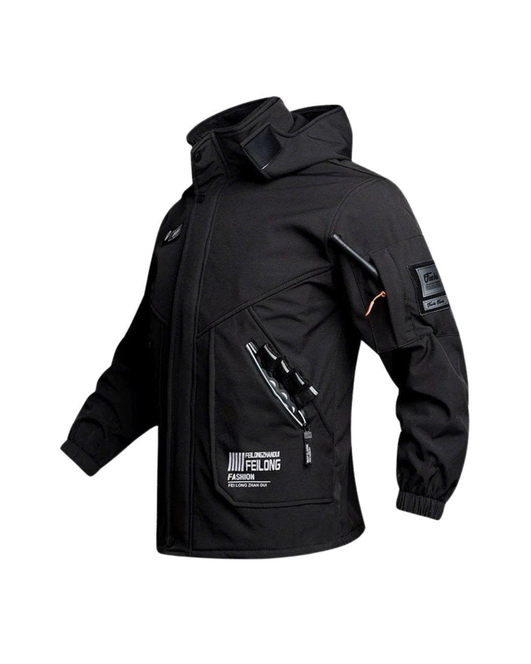 Men 2-Piece Tactical Hooded Jacket & Cargo Pants Outdoor Suit