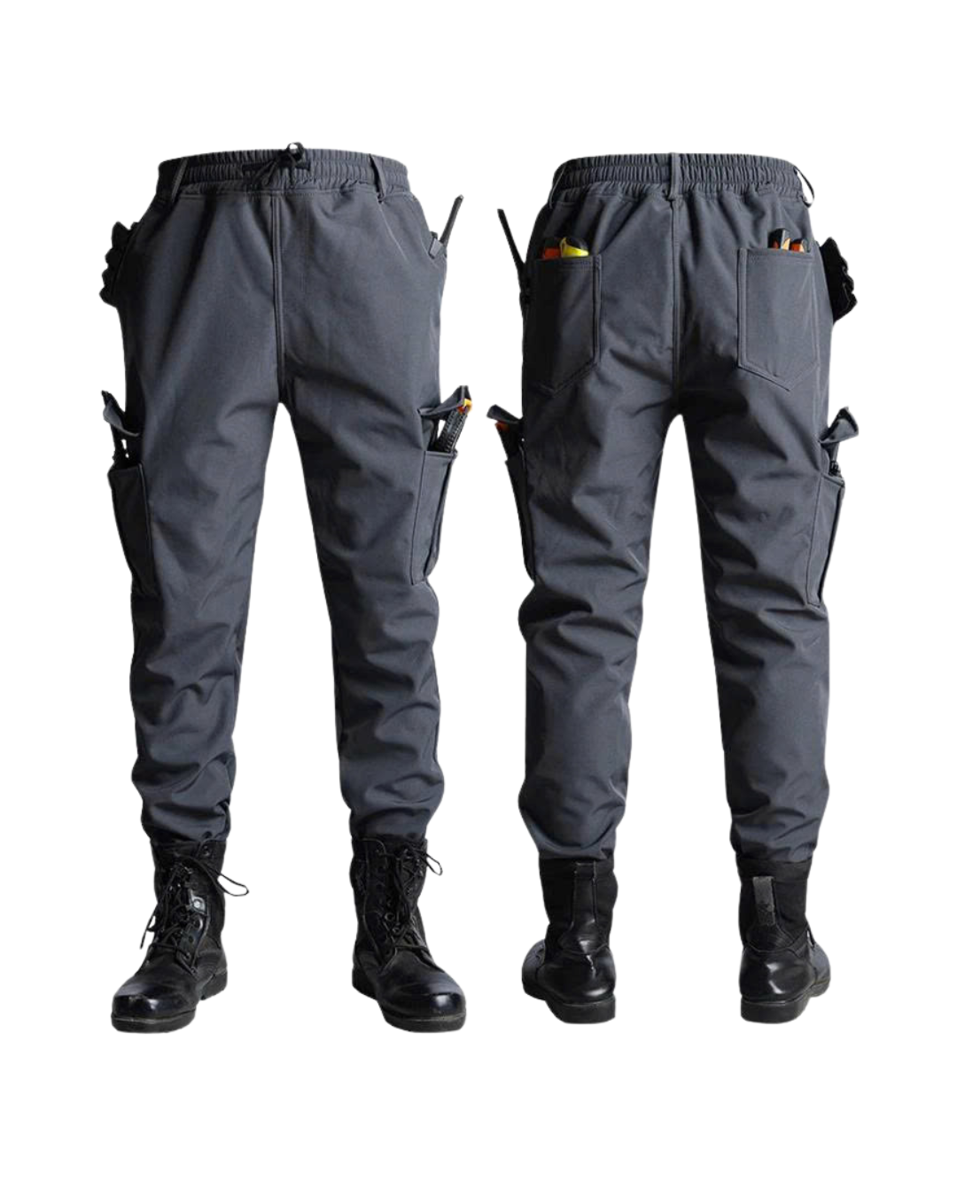 Men 2-Piece Tactical Hooded Jacket & Cargo Pants Outdoor Suit