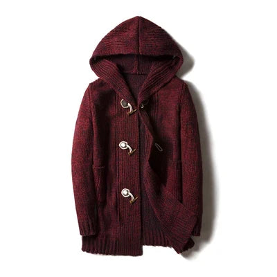 Hooded Cardigan – Men's Wool Blend Knit Sweater | Mason