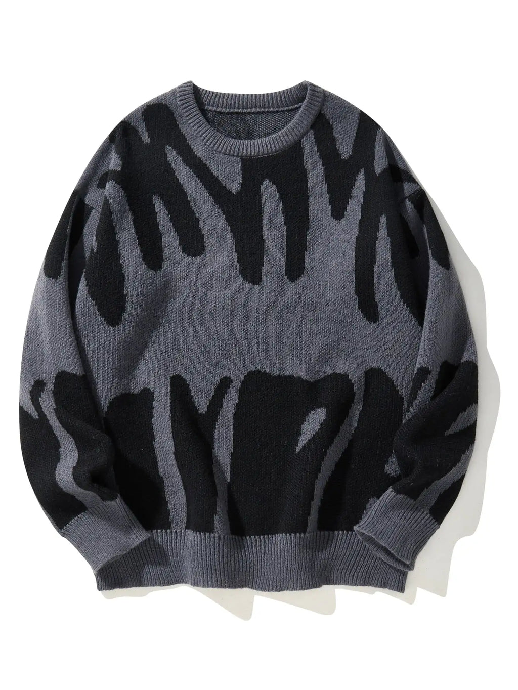 Abstract Wool Pullover Sweater – Men's Oversized Knit | Garen