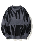 Abstract Wool Pullover Sweater – Men's Oversized Knit | Garen
