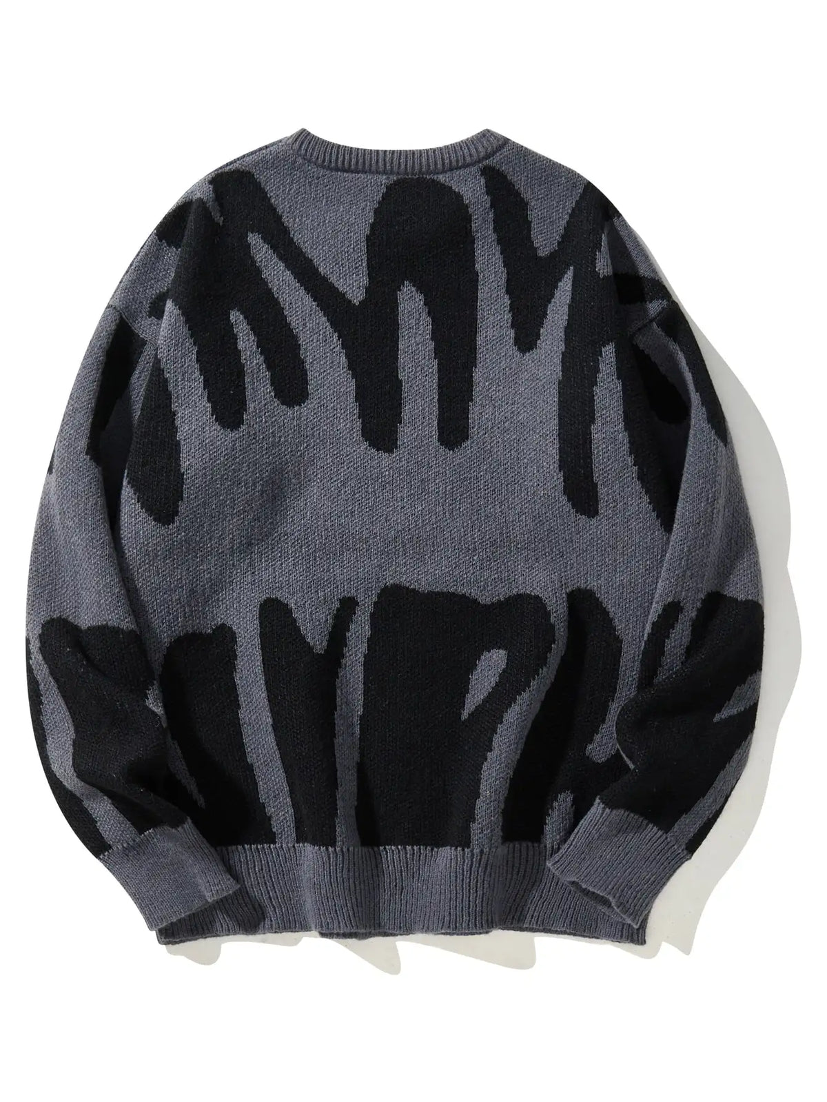 Abstract Wool Pullover Sweater – Men's Oversized Knit | Garen