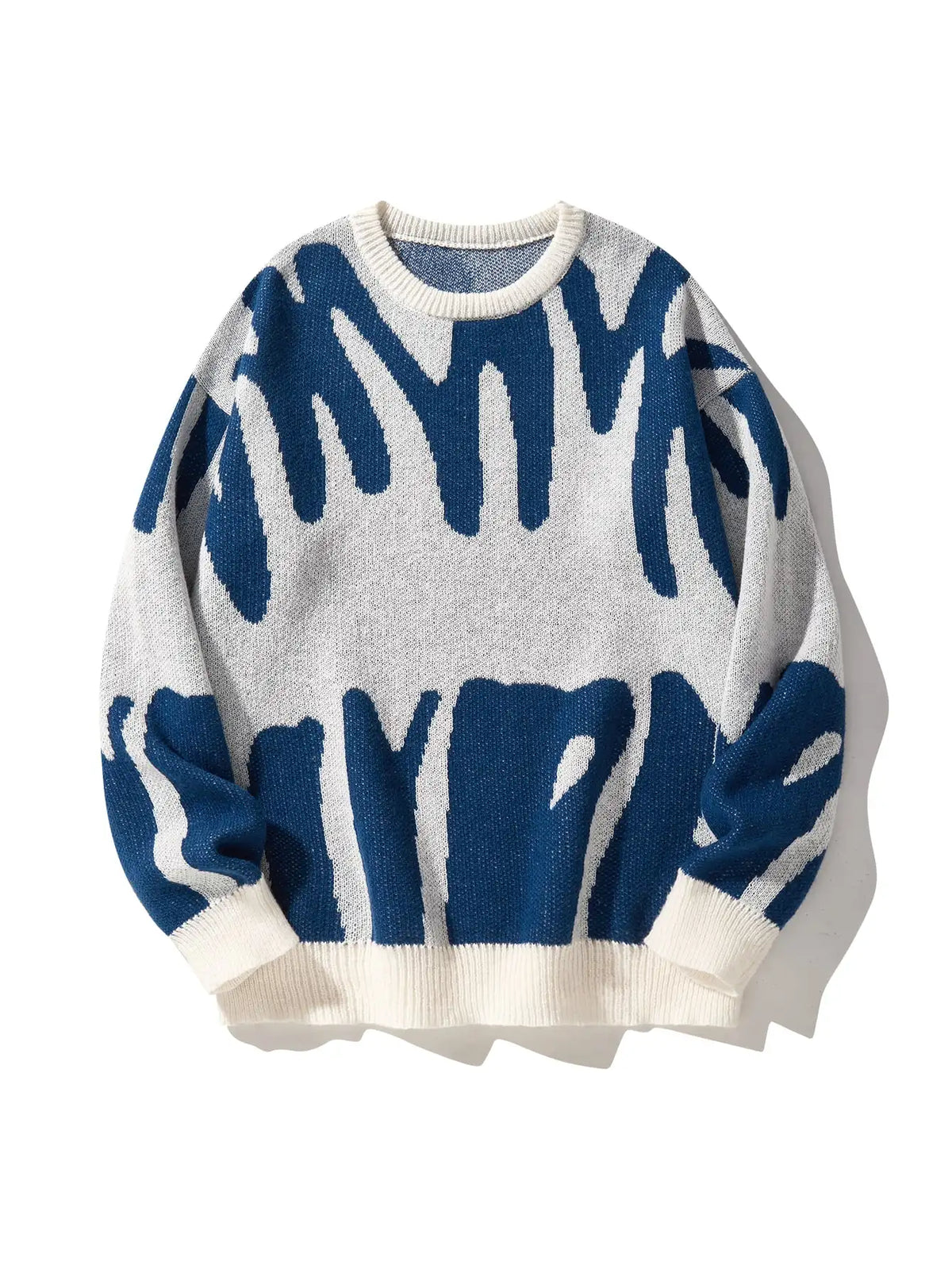 Abstract Wool Pullover Sweater – Men's Oversized Knit | Garen